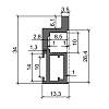 Profil pionowy otwarty Compact L (Linia) Czarna anoda, kupic - zdjecie №2 - small