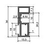 Profil pionowy otwarty Compact F (Flat) wykończenie anodowane grafitowe, kupic - zdjecie №2 - small