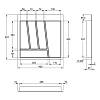 Organizacja OrgaTray 740 srebrna, plastikowa L=450 W=500 AvanTech YOU (9302709) Hettich, kupic - zdjecie №2 - small