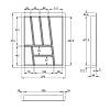 Organizacja OrgaTray 740 srebrna, plastikowa L=500 W=450 AvanTech YOU (9302717) Hettich, kupic - zdjecie №2 - small