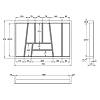 Organizacja OrgaTray 740 srebrna, plastikowa L=500 W=800 AvanTech YOU (9302720) Hettich, nie drogie - zdjecie №3 - small