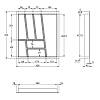 Organizacja OrgaTray 740 biała, plastik L=500 W=500 AvanTech YOU (9302745) Hettich, kupic - zdjecie №2 - small