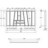 Organizacja OrgaTray 740 biała, plastikowa dł.=550mm szer.=1000mm AvanTech YOU (9302758) Hettich, kupic - zdjecie №2 - small