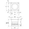 Nóżka meblowa regulowana, Ø 50 mm, h=50-65 mm, max 80 kg, biały matowy, nie drogie - zdjecie №3 - small