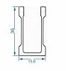 Profil do mocowania 15,8 x 36 bez powłoki - small