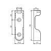 Mocowanie do drążka 30х15 Ferro Fiori M 11010.65 lewy + prawy, czarny, nie drogie - zdjecie №3 - small