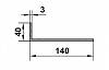 Kątownik aluminiowy 140x40x3 mm - small