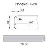 Blat Luxeform L015-1 U Platinowy Czarny 3050х600х28mm, kupic - zdjecie №2 - small