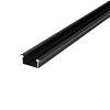 Profil do taśmy LED, WPUSZCZANY, L=3m, aluminium, czarny anodowany - small