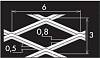 Blacha perforowana (czarna stal) Otwór 6x3mm - small
