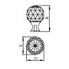 Gałka Ferro Fiori M 0500.01 chrom, zdjecie - zdjecie №4 - small