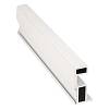 Profil pionowy otwarty Compact F (Flat) Biały matowy Gładki (RAL 9016) - small
