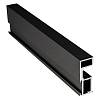 Profil pionowy otwarty Compact F (Flat) Czarny matowy Gładki (RAL 9005) - small