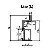 Profil pionowy otwarty Compact L (Linia) Czarny matowy Gładki (RAL 9005), kupic - zdjecie №2 - small
