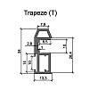 *Profil pionowy otwarty Compact T (Trapeze) Czarny matowy Gładki (RAL 9005), kupic - zdjecie №2 - small