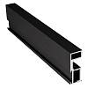 Profil pionowy otwarty Compact F (Flat) Czarny matowy Moiré (RAL 9005) - small