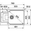 Zlewozmywak wbudowywany Fragranit+ Urban UBG 611-78 XL Czarny mat / Czarny odpływ Franke 114.0697.751, kupic - zdjecie №2 - small