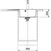 Zlewozmywak wbudowywany Fragranit + Centro CNG 611-78 TL ociekacz z lewej strony Czarny mat / Czarny odpływ Franke 114.0693.564, nie drogie - zdjecie №3 - small