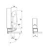 Zawias Sensys 8631i 95 NEW do profilu aluminiowego czarny obsydian 32mm, drzwi nakładane (9091224) Hettich, od producenta - zdjecie №8 - small