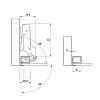 Zawias Sensys 8631i 95 NEW do profilu aluminiowego czarny obsydian 32mm, drzwi wpuszczane (9091226) Нettich, zamowienie online - zdjecie №7 - small