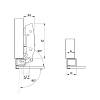 Zawias Clip-on 95° Sensys 8661 NK alu profil do 32mm bez sprężyn (9091221) Hettich, zamowienie online - zdjecie №7 - small