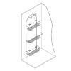 Półka na chemię gospodarczą chrom 377*825*102mm, Vibo, od producenta - zdjecie №8 - small