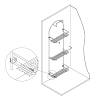 Półka na chemię gospodarczą chrom 377*825*102mm, Vibo, hurt - zdjecie №10 - small