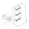 Półka na chemię gospodarczą chrom 270*674*102mm, Vibo, hurt - zdjecie №10 - small