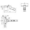 Zawias Sensys 8675 110 wpuszczany, czarny obsydian bez sprężyny (9091743) Hettich, kupic - zdjecie №2 - small