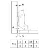 Zawias Clip-on, 110°, Sensys 8676, WP, bez sprężyn, front 10–19mm, cz. obsydian (9091798) Hettich, zdjecie - zdjecie №4 - small