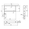 Podpórka do półki metal 195x250 prostokątny, max 20kg, biały, nie drogie - zdjecie №3 - small