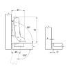 Zawias Clip-on, 105°, Veosys, wewnętrzny, z domykiem, stal nierdzewna (9289595) Hettich, zamowienie online - zdjecie №7 - small