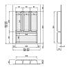 Taca na sztućce W=400 (350-290mm) L=500 H=55 biały mat Ukraina, nie drogie - zdjecie №3 - small
