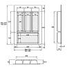 Taca na sztućce W=400 (350-290mm) L=500 H=55 biały mat, nie drogie - zdjecie №3 - small