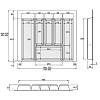 Taca na sztućce W=600 (550-490mm) L=500 H=55 biały mat MULLER  Ukraine, nie drogie - zdjecie №3 - small