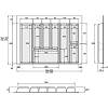 Taca na sztućce W=700 (650-590mm) L=500 H=55 antracyt mat MULLER, nie drogie - zdjecie №3 - small