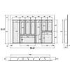 Taca na sztućce W=800 (750-690mm) L=500 H=55 antracyt mat MULLER, nie drogie - zdjecie №3 - small