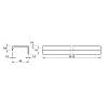 Uchwyt Rejs U9, inox, 18 mm, 3010 mm, kupic - zdjecie №2 - small