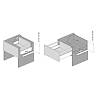 Zestaw szuflad Muller Box Profi line L=500 H=95 (+1 szyna) biały, nie drogie - zdjecie №3 - small