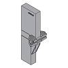 ORGA-LINE uchwyt listwy poprzecznej do szuf. z wys. frontem TANDEMBOX intivo prawy lewy+jasnoszare*P/U: 100 (Z40L0002) BLUM - small