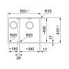 Zlewozmywak do podbudowy Fragranit + Maris MRG 160-34-15SBL Onyx Franke 125.0687.269, kupic - zdjecie №2 - small