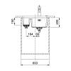Zlewozmywak do podbudowy Fragranit + Maris MRG 160-34-15SBL Onyx Franke 125.0687.269, nie drogie - zdjecie №3 - small