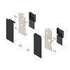Mocowanie frontu LEGRABOX , wys. K, do szuflady wewnętrznej, lewe/prawe,     do LEGRABOX pure+czarny mat*P/U: 1/6 (ZI7.0KS0)   BLUM - small
