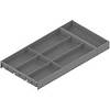 AMBIA-LINE orginizer do LEGRABOX/MERIVOBOX tworzywo sztuczne/stal 7 przegródka na sztućce dł.=600 mm sz.=30, szary indium mat (ZC7S600BS3) BLUM - small