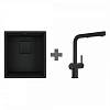 Zlewozmywak wbudowywany Fragranit + Kanon z baterią kuchenną Active Twist KNG 110-37 + Active Twist Czarny Mat Franke 125.0697.691 - small