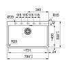 Zlewozmywak wbudowywany Fragranit + Maris MRG 610-73 FTL Onyx Franke 114.0661.800, nie drogie - zdjecie №3 - small