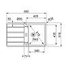 Zlewozmywak wbudowywany stalowy Hydros  HDX 614-86 Stal szlachetna szczotkowana Franke 101.0320.861, kupic - zdjecie №2 - small