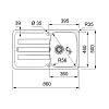 Zlewozmywak wbudowywany Fragranit+ Antea AZG 611-86 Czarny mat Franke 114.0676.247, kupic - zdjecie №2 - small