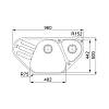 Zlewozmywak wbudowywany Fragranit+ Antea AZG 661-E  Cappuccino Franke 114.0676.227, kupic - zdjecie №2 - small