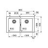 Zlewozmywak wbudowywany Tectonite® Sirius S2D 620-35-35 Biały Polarny Franke 143.0618.690, kupic - zdjecie №2 - small